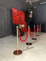 Фотозона из пайеток Красный