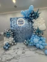 Фотозона из пайеток Холодное сердце