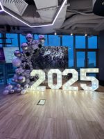 Фотозона из пайеток Серебро на Новый 2025 год