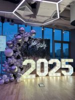 Фотозона из пайеток Серебро на Новый 2025 год